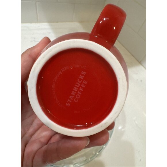 Vintage Starbucks Coffee Mug Valentines 2004 RED Feng Shui LOVE - Picture 13 of 13